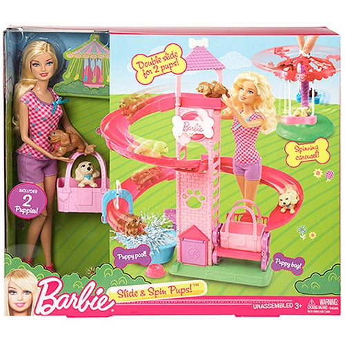 barbie puppy slide and swing