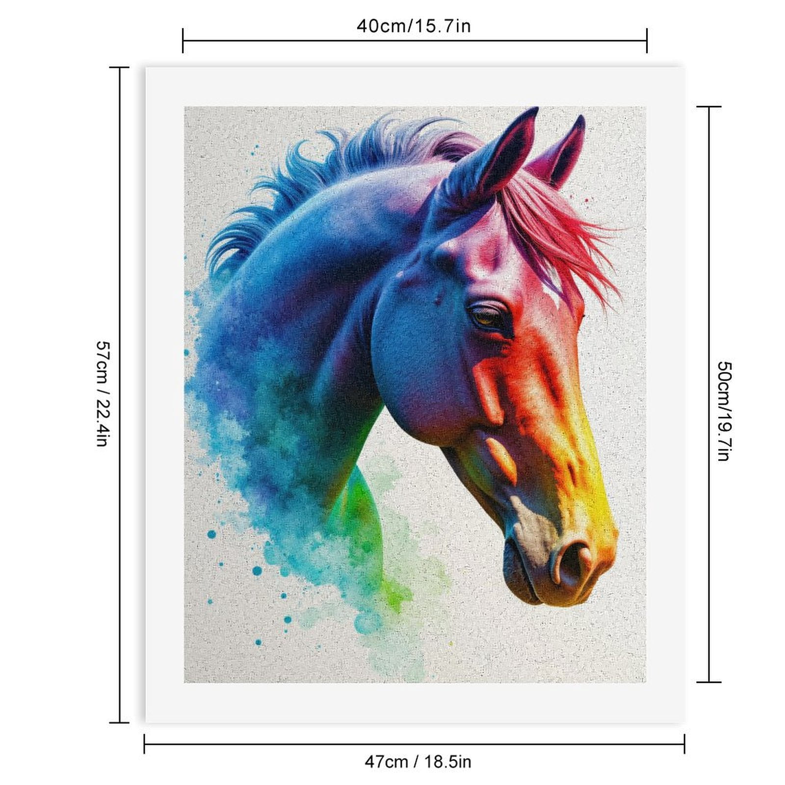 Paint By Numbers Kit for Adults Beginner - Colorful Horse Abstract Art DIY Canvas Painting Kits for Adults, Frameless Paint By Number for Adults for Home Wall Decor 16x20 Inch