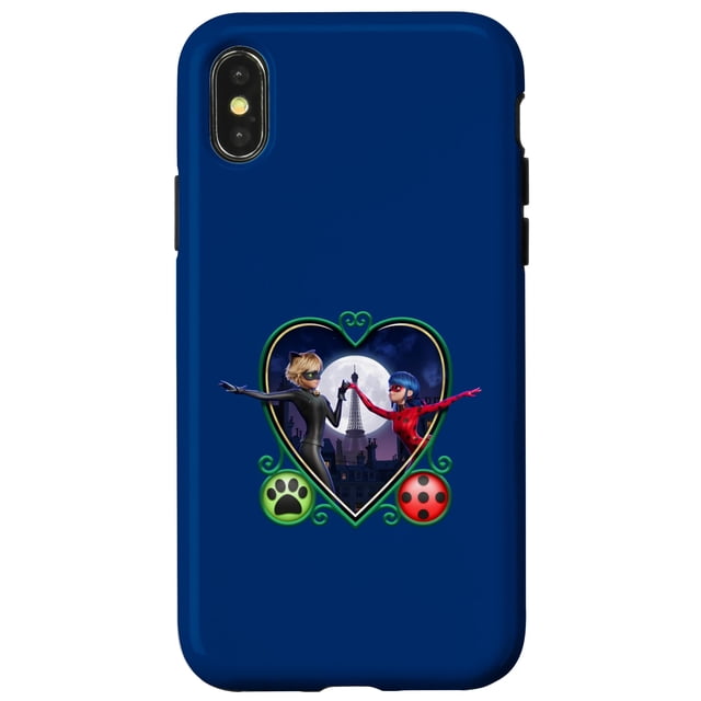 Funda de teléfono Miraculous Ladybug and Cat Noir The Movie para iPhone X/XS