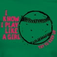 thumbnail image 3 of CafePress - I Know I Play Like A Girl Women's Dark T Shirt - Women's Traditional Fit Dark T-Shirt, 3 of 4