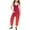 Red, variant on Gunia Girls Jumpsuit Summer Print V Neck Sleeveless Romper Loose Fit Casual With Pockets Teens Juniors Lightweight Lovely Outwear 4-5 Years