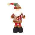 thumbnail image 2 of Muñeco de Navidad estirable Piernas flexibles Figura de felpa de pie Figura de Papá Noel Decoración para vacaciones Fiesta en casa Decoración para modelo yotijar Figura de Papá Noel, 2 of 9