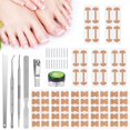 thumbnail image 1 of Kit de eliminación de uñas encarnadas con tiras para uñas encarnadas, parche corrector para uñas curvas, lima para uñas y herramientas para pedicura para mujer y hombre, 1 of 6