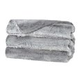 thumbnail image 2 of Sunbeam Faux Fur Electric Heated Throw Blanket White Gray, 2 of 2