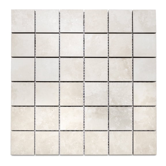 The Tile Life Nimbus 4" x 4" Crema Matte Porcelain Mosaic Tile Sample, 1 Piece