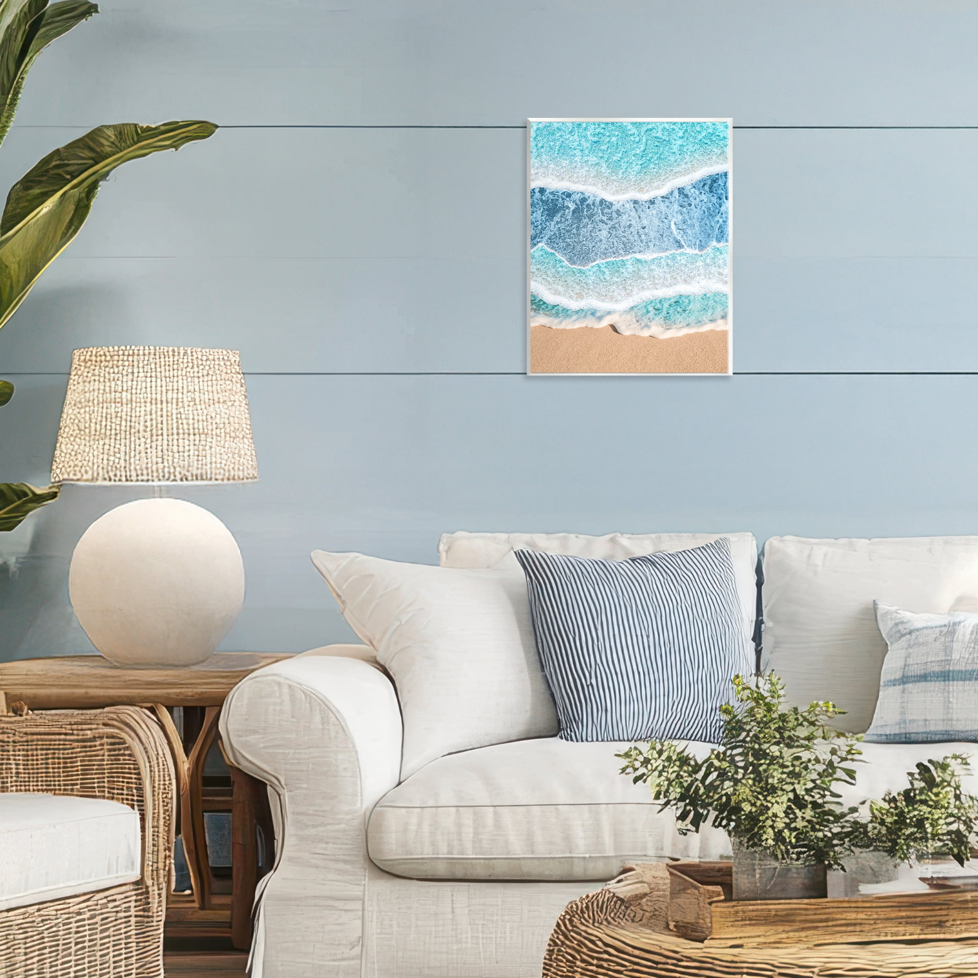 Stupell Industries Overlapping Shore Waves Wall Plaque Art, design by Jesse Keith