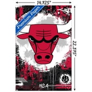 NBA Chicago Bulls - Maximalist Logo 23 Wall Poster, 14.725 x 22.375