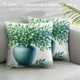 thumbnail image 3 of GOSMITH Eucalyptus Greenery Spring Throw Pillow Covers Blue Vase Mason Jar Green Leaves Outdoor Farmhouse Decorations Decorative Throw Pillows Cases for Home Porch Couch Sofa Decor, 3 of 5
