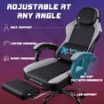 thumbnail image 6 of Bossin Gaming Chairs with Footrest, Massage Leather Game Chair for Adults, Big and Tall Gamer Chair with Headrest and Lumbar Support, 6 of 7