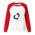 thumbnail image 4 of Elvqul Sweatshirts for Women Valentines Tops Cute Long Sleeve Heart Graphic Dressy Womens Sweatshirts, 4 of 5