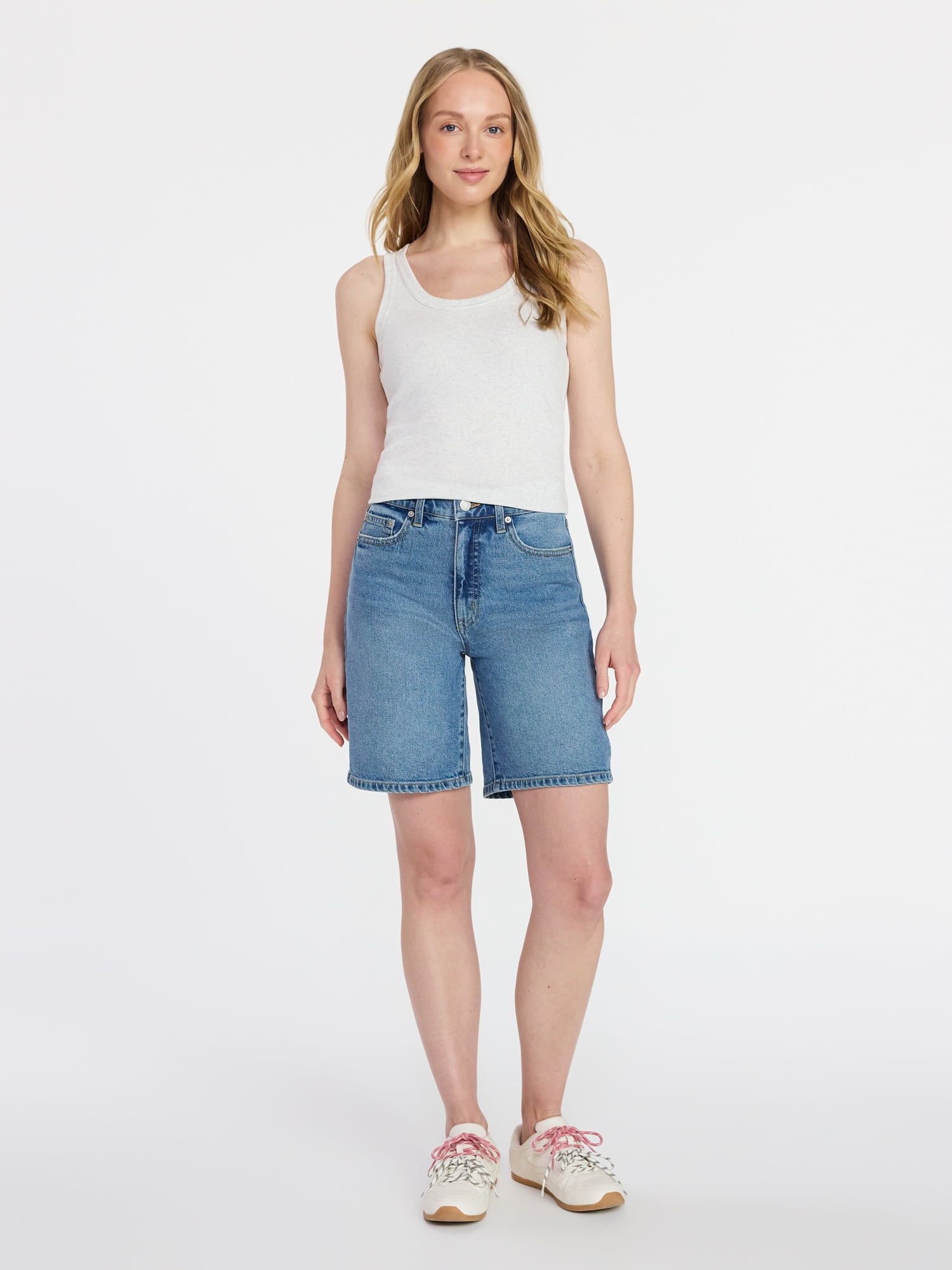 Time and Tru Women's Ribbed Tank Top, Sizes XS-XXXL