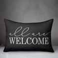 thumbnail image 2 of Creative Products All are welcome Black and White 14x20 Indoor / Outdoor Pillow, 2 of 2