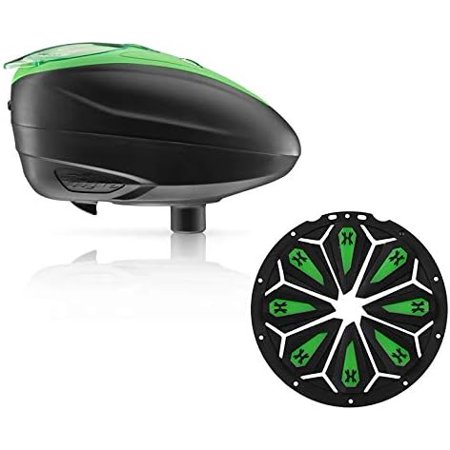 Dye LT-R Electronic Paintball Loader - Lime with HK Army Epic Speed Feed (Lime with Mint Epic Speed Feed)
