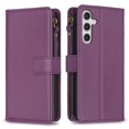 thumbnail image 6 of SaniMore for Samsung Galaxy A34 5G 6.6" 2023 Business Case, Full Body Protective PU Leather with Zipper Purse + Card Holder Flip Kickstand Lanyard [Shockproof TPU Shell] for Men Women, Darkpurple, 6 of 8