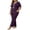 d2039_Purple, variant on Zormilly Pajamas for Women Set Short Sleeve Collared Shirts Wide Leg Pants Plus Size Lounge Sets Soft Comfy Sleepwear, XL-5XL