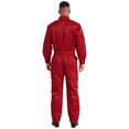 thumbnail image 3 of Moggemol Men Long Sleeve Coverall Stain Wrinkle Resistant Work Coverall Jumpsuits with Multi Pockets Red M/165, 3 of 6