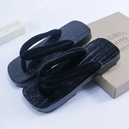 

Cathalem Lightweight Yoga Mat Men Shoes Square Head Fashion Clip Toe Flip Flop Japanese Clogs Mens Flip Flops Leather Size 10 Black 9