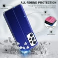 thumbnail image 5 of Phone Case for Samsung Galaxy A53 5G Case, Smart Clear View Window Luxury Slim Mirror for Galaxy A53 Case with Kickstand, Leather Hard PC Flip Shockproof Protective Cover Samsung A53 Case, Blue, 5 of 14
