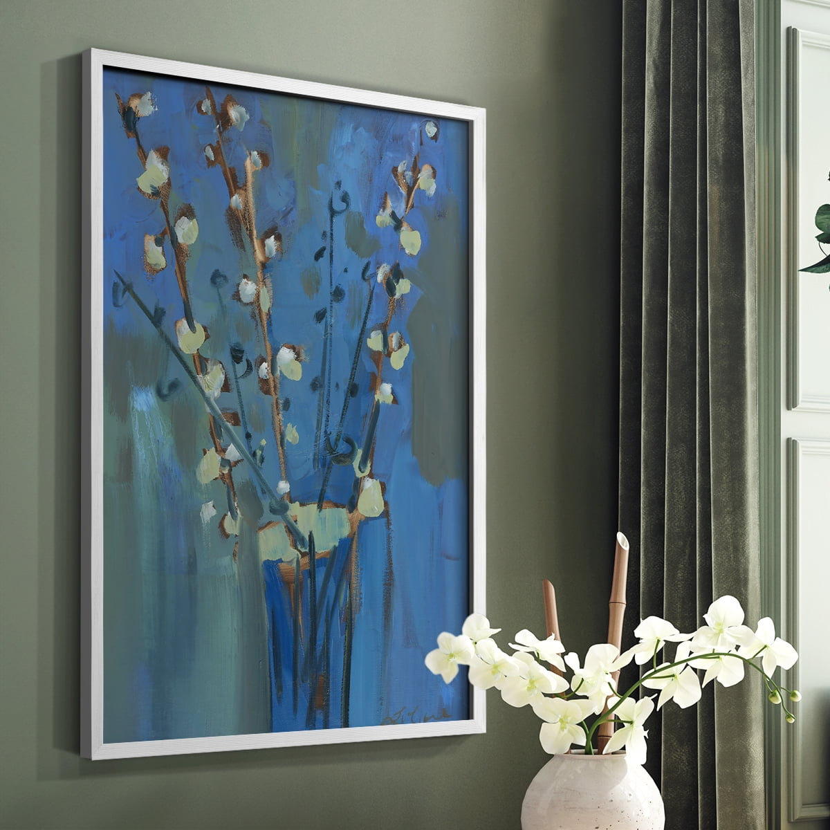 Winter Willow II Framed Print - Solid Wood in Single Picture Frame Solid Wood 2 Framed Print
