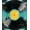 Black Yellow Cyan, Pattern 4, variant on ODIKA Record Vinyl Vintage Music Disc Abstract Equalizer Cd Shaped for Queen Size Bedroom, Under Bed, Master Suite, Foldable Easy Care