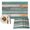 Brown Green, variant on Farmhouse Teal Orange Placemats Set of 4, Country Vintage Wooden Washable Wipeable Table Mats for Dining Tables, Indoor Outdoor Kitchen Place Mats for Holiday Party Table Decor