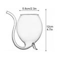 thumbnail image 2 of 1pcs Creative Glass Vampire Crystal Cup With Integrated Straw For Juice  Wine Bar Tools (10.1 Fl Oz), 2 of 11