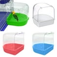 thumbnail image 4 of HEVIRGO Pet Bird Parrot Transparent Bathing Tub Bathtub Shower Box Hanging Cage Decor, 4 of 9