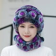 thumbnail image 3 of 1 Set Women Hat Collar Set Colorful High Elasticity Cozy Plush Thick Ear Protection Regular Fit Neck Protection Women Hat Scarf Set for Daily Wear, 3 of 10