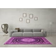 thumbnail image 3 of Ahgly Company Indoor Round Persian Purple Traditional Area Rugs, 8' Round, 3 of 4