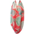 thumbnail image 2 of Wrapables Lightweight Fashion Trendy Infinity Scarf, Circles Coral, 2 of 5