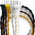 thumbnail image 5 of Royal Designs, Inc. Twisted Rayon Lamp Cord, Molded 2-Prong Plug, DIY Repair/Replacement, Stripped Ends Ready for Wiring, 12 Ft, Brown, SPT-1 UL Stamped, Set of 2, 5 of 5