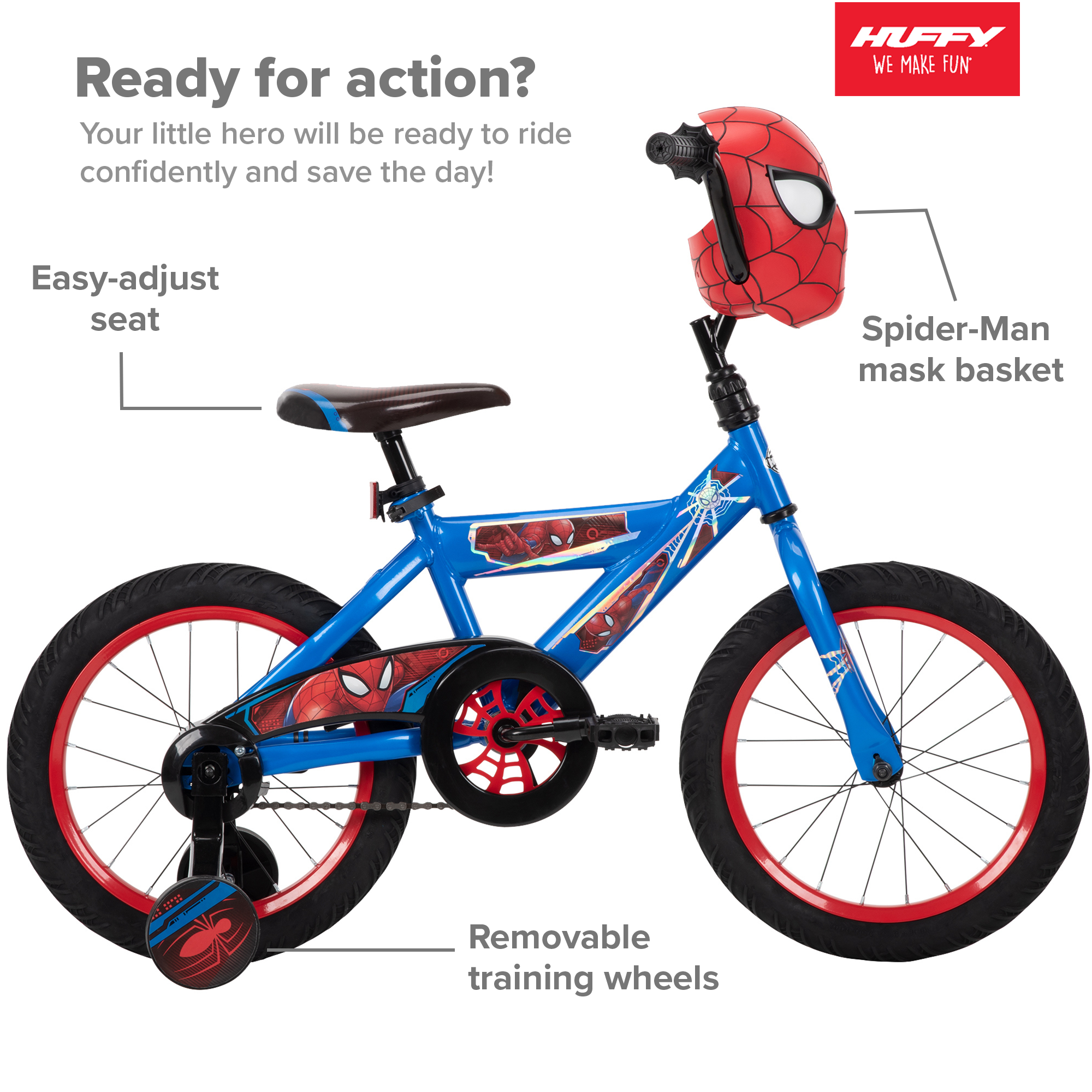 16" Marvel Spider-Man Bike for Boys' by Huffy - image 4 of 11