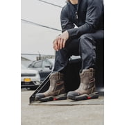 Bobcat Men’s Frontier Wellington Waterproof Pull-On Composite Toe Work Boot, Wide Available