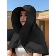 thumbnail image 2 of Deago Sun Hats for Women Sun Protection Wide Brim Shawl with Neck Flap Hiking Visor Hat Outdoor Summer Beach (Black), 2 of 8