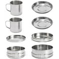 thumbnail image 1 of PinesC Batterie de Cuisine de Camping, Kit de 8 Pcs, Mini Batterie de Pique-Nique avec Pot/casserole/tasses, Batterie de Cuisine en Acier Inoxydable pour Camping en Plein Air Randonnée Argent Argent, 1 of 5
