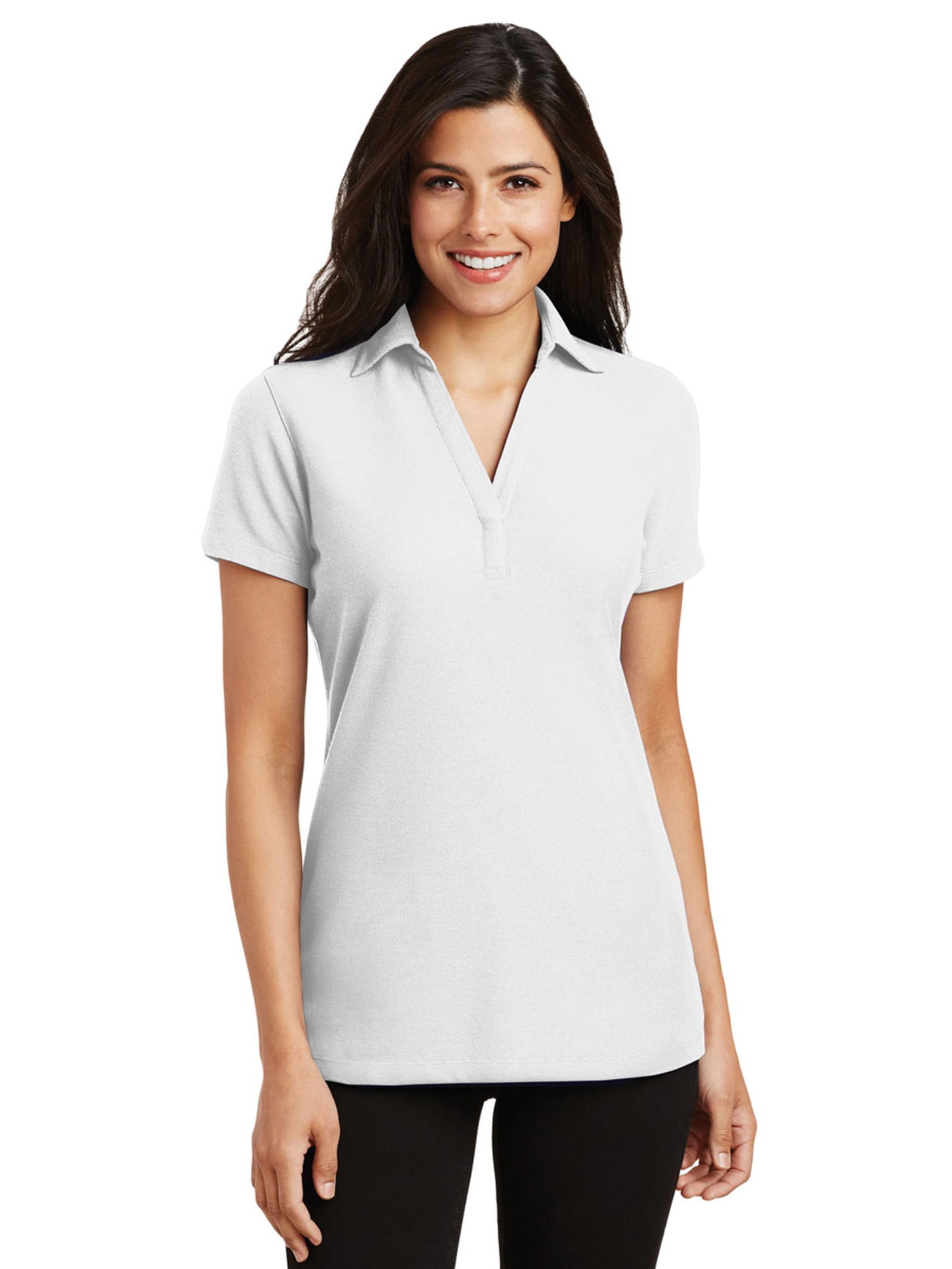 Port Authority - Port Authority Women's Silk Touch Y-Neck Polo. L5001 ...