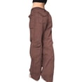 thumbnail image 3 of NFTOEIULA Women Low Waist Flap Pockets Straight Wide Leg Vintage Cargo Jeans, 3 of 4