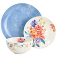 thumbnail image 2 of Spice by Tia Mowry Goji Blossom 12 Piece Fine Ceramic Dinnerware Set in Blue, 2 of 8