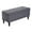 Dark Heather Grey, variant on HOMCOM Fabric Storage Ottoman Shoe Bench Tufted Stool Lift Top Home Furniture