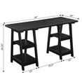 thumbnail image 5 of Convenience Concepts Designs2Go Double Trestle Desk in Black Wood Finish, 5 of 7