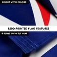 thumbnail image 5 of G128 Combo Pack: 6 Feet Tangle Free Spinning Flagpole (White) Australia Australian Flag 3x5 ft Printed 150D Brass Grommets (Flag Included) Aluminum Flag Pole, 5 of 9