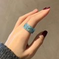 thumbnail image 4 of Wide Open Ring Plastic Adjustable Knuckle Ring Finger Ring for Women Girls, 4 of 10