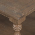 thumbnail image 4 of Vintage Coffee Table with Artistic Vase Column Legs, Pine Veneer Top, Retro Center Table with Solid Wood Legs, 43.5" Rectangular Coffee Table for Living Room, Study, Brown, 4 of 9