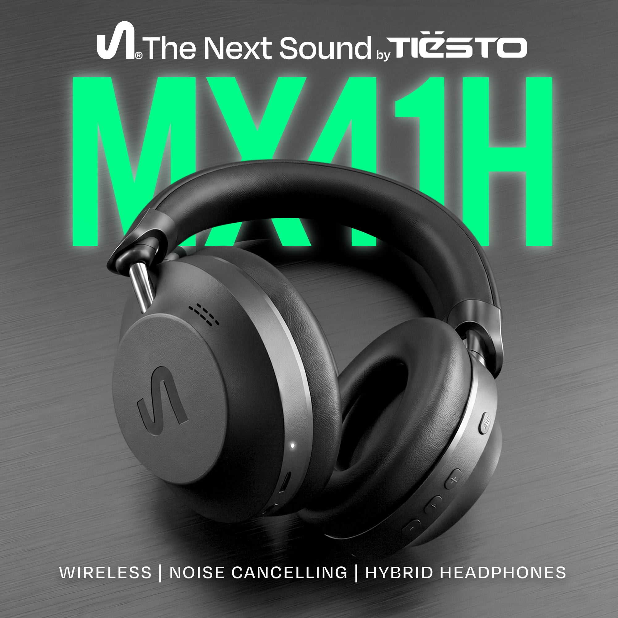 The Next Sound by Tiesto Wireless Noise Cancelling Headphones, Over-Ear & Foldable, MX41H