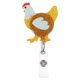 thumbnail image 1 of Lindo carrete de insignia retráctil de pollo con pinza de cocodrilo para enfermeras, médicos, asistentes médicos, estudiantes de enfermería y profesores., 1 of 5