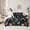 Black Gray, variant on jejeloiu Cute Butterflies 7-Piece Twin Bedding Sets,Rustic Dandelion Bedding Comforter Set,Gold Black Sheet Sets For Princess,Super Cozy Room Decor Reversible