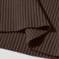 thumbnail image 5 of DuoJiaJ Long Sleeve Shirts for Women Fall Tops V Neck Slim Fitted Ribbed Basic Knit Tee Top Brown XL, 5 of 5