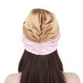 thumbnail image 6 of SPRING PARK Women Double Layer Satin Elastic Bathing Sleep Adjustable Head Cover Wrap Hat Salon Bonnet Sleep Cap, 6 of 7