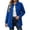Blue, variant on Womens Waffle Jacket Button Down Collared Coat Long Sleeve,Outwear Shaket,Spring,Fall,With Pockets,Casual Soft Comfort Tops for Work,Business