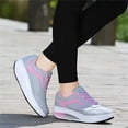 thumbnail image 5 of XIMIN Women's Walking Toning Platform Shoes Soft Comfy Running Shoe Fashion Lace up Rocker Shoes with Arch Support Sneakers Casual Lightweight Tennis Sneaker, 5 of 9